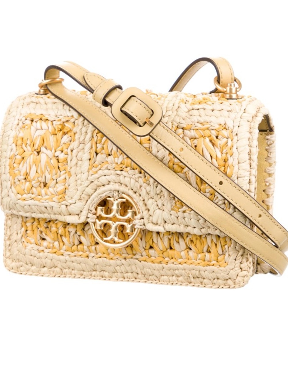 Tory Burch Miller Raffia Mini Straw Crossbody Bag